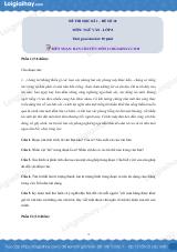 Đề số 18 - Đề kiểm tra học kì 1 (Đề thi học kì 1) - Ngữ văn 8
